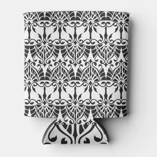 フローラ幾何学的ヴィンテージシームレスパターン。 缶クーラー (正面)