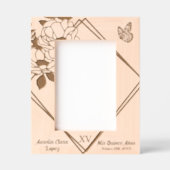 フローラ幾何学蝶キンセアニラXV 15 レーザー彫刻フレーム (正面)