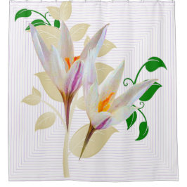 フローラ幾何学 シャワーカーテン