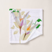 フローラ幾何学 バスタオルセット (ウォッシュタオル)