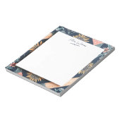 フローラ幾何模様パーソナライズされた先生ギフト ノートパッド (回転)