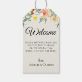 フローラ庭園の結婚式ようこそバッグギフトラベル ギフトタグ (正面)