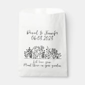 フローラ庭園の結婚式シード紙バッグ フェイバーバッグ (正面)