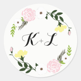フローラ庭園の結婚式シール ラウンドシール