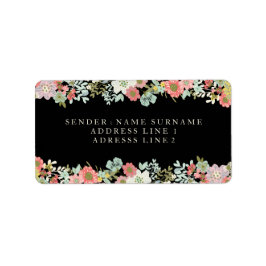 フローラ庭園の結婚式差出人住所ラベル ラベル