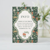 フローラ庭園の結婚式情報QRコード格納装置カード 招待状 (スタンド正面)