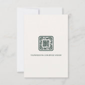 フローラ庭園の結婚式情報QRコード格納装置カード 招待状 (裏面)