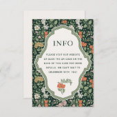 フローラ庭園の結婚式情報QRコード格納装置カード 招待状 (正面/裏面)