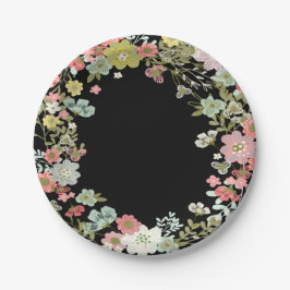 フローラ庭園の結婚式紙プレート ペーパープレート