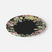 フローラ庭園の結婚式紙プレート ペーパープレート (アングル)
