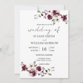 フローラ庭園の結婚式 エレガント 招待状 (正面)
