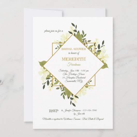 フローラ式招待状 招待状 (正面)