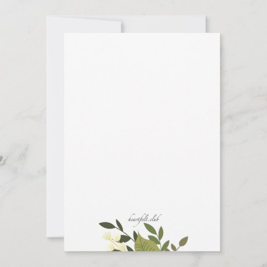 フローラ式招待状 招待状 (裏面)