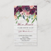 フローラ引っ越しました |新しいアドレスのお知らせ エンクロージャーカード (正面)