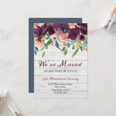 フローラ引っ越しました |新しいアドレスのお知らせ カード (正面/裏面インサイチュ)