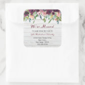 フローラ引っ越しました |新しいアドレスのお知らせ スクエアシール (バッグ)