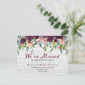 フローラ引っ越しました |新しいアドレスのお知らせ ポストカード (スタンド正面)