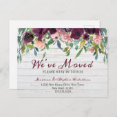 フローラ引っ越しました |新しいアドレスのお知らせ ポストカード (正面/裏面)