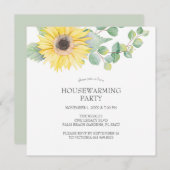 フローラ引っ越し祝いパーティーパーティの招待状 招待状 (正面/裏面)