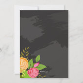 フローラ引っ越し祝いパーティーパーティの招待状 招待状 (裏面)