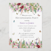 フローラ引っ越し祝いパーティーパーティー 招待状 (正面/裏面)