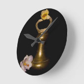 フローラ引力 ラウンド壁時計 (傾斜)