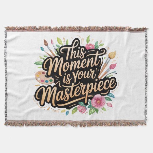 フローラ引用文デザイン スローブランケット (正面)