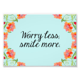 フローラ引用文プリント、感動的引用文水彩 フォトプリント           