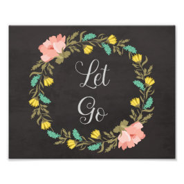 フローラ引用文プリント、感動的引用文 フォトプリント           