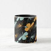 フローラ形状のシームレスなパターン マグカップ (中央)