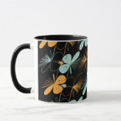 フローラ形状のシームレスなパターン マグカップ (左)