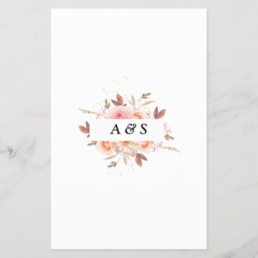 フローラ彼は彼女はシャワーのゲームカードを言った チラシ (裏面)