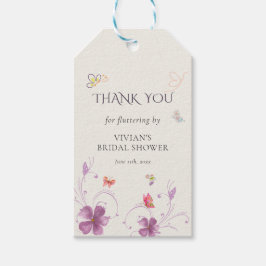 フローラ彼与え私の蝶ブライダルシャワーの好意 ギフトタグ