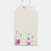 フローラ彼与え私の蝶ブライダルシャワーの好意 ギフトタグ (裏面)