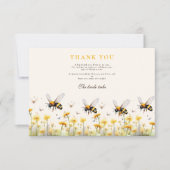 フローラ彼女は彼女のハニーブライダルを見つけた サンキューカード (正面)