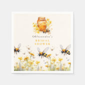 フローラ彼女は彼女のハニーブライダルを見つけた スタンダードカクテルナプキン (正面)