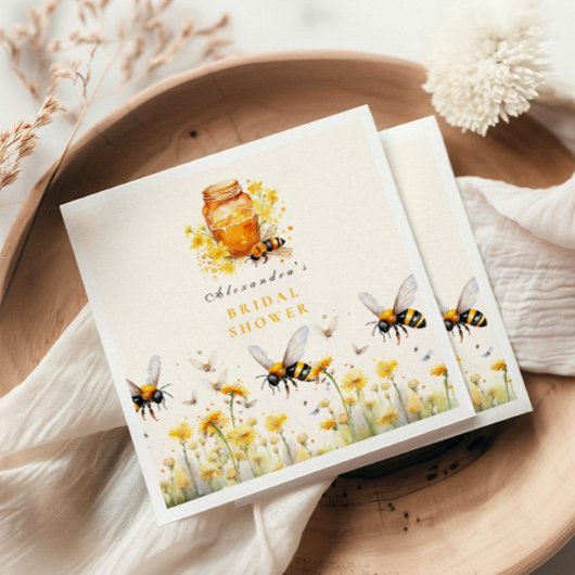 フローラ彼女は彼女のハニーブライダルを見つけた スタンダードカクテルナプキン