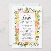 フローラ彼女は彼女の主な絞りブライダルシャワーを見つけた 招待状 (正面)