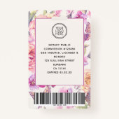 フローラ従業員フォトロゴバーコード名バッジ バッジ (裏面)