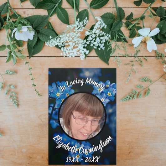 フローラ忘れMe Patch Five Photo Memorial 三つ折り案内状