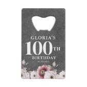 フローラ応援100誕生日 クレジットカード栓抜き (裏面)