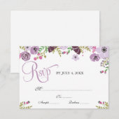 フローラ応答カード|紫 出欠カード (正面/裏面)