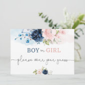 フローラ性別リビールボーイまたは女の子の衣服あなたの推測 招待状 (スタンド正面)