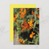 フローラ恋しく思バタフライ サンキューカード (正面/裏面)