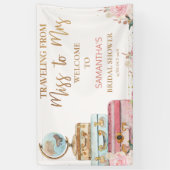 フローラ恋しく思旅行のブライダルシャワーバナー 横断幕 (縦)