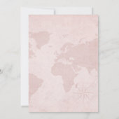 フローラ恋しく思To Mrs Travelをテーマにしたブライダルシャワー 招待状 (裏面)