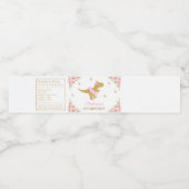 フローラ恐竜の誕生日パーティーピンクツツTレックス ペットボトルラベル (シングルラベル)