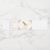 フローラ恐竜の誕生日パーティー好意Tレックス ペットボトルラベル (シングルラベル)