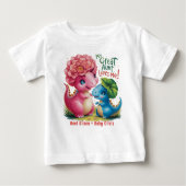 フローラ恐竜私の素晴らし叔母は私を愛している ベビーTシャツ (正面)