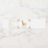 フローラ恐竜誕生日ピンクツゥブラチオサウルス ペットボトルラベル (シングルラベル)